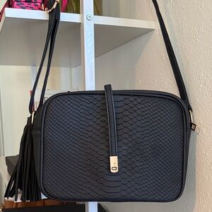 Leather Black Crossbody Purse